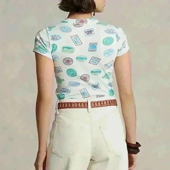 NWT Travel Motif Ribbed Cotton Tee by
Polo Ralph Lauren Sz XXS - Picture 4 of 7